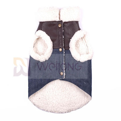 La chaqueta suave polivinílica Sherpa de Sherpa del dril de algodón del perro del 100% alineó la chaqueta del perro