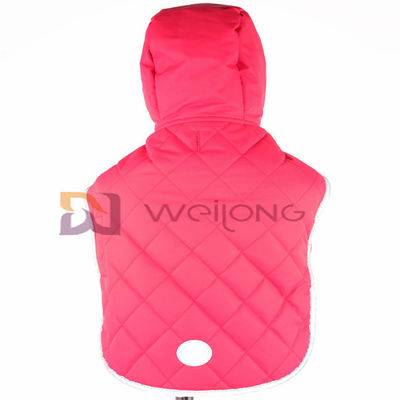 Sudadera con capucha reflexiva del animal doméstico de la abertura del velcro de la chaqueta del perro de la sudadera con capucha del remiendo de Taslan que acolcha