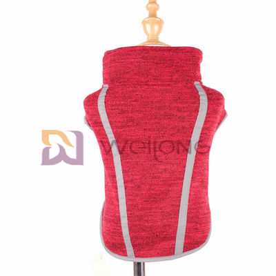 Capa roja del animal doméstico de Heather Sweatshirt Fleece Autumn Velcro para el perro