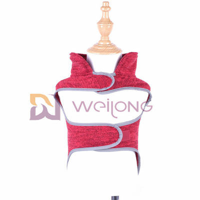 Capa roja del animal doméstico de Heather Sweatshirt Fleece Autumn Velcro para el perro