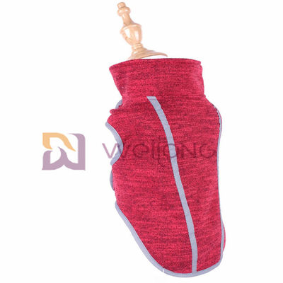 Capa roja del animal doméstico de Heather Sweatshirt Fleece Autumn Velcro para el perro