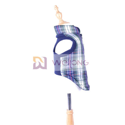 Elasticidad de la COSTILLA de la chaqueta 2*2 del perro de la tela escocesa de la Navidad buena que abre las capas zippered del perro