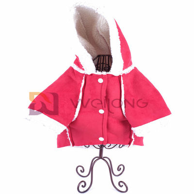 Caliente imite la sudadera con capucha de cuero de Autumn Raw Edge Cute Pet de la ropa del animal doméstico