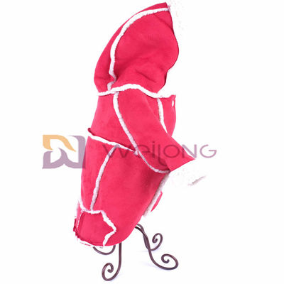 Caliente imite la sudadera con capucha de cuero de Autumn Raw Edge Cute Pet de la ropa del animal doméstico