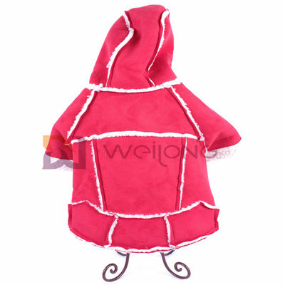 Caliente imite la sudadera con capucha de cuero de Autumn Raw Edge Cute Pet de la ropa del animal doméstico