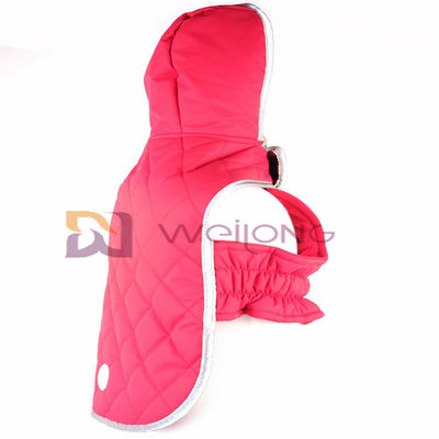 Sudadera con capucha reflexiva del animal doméstico de la abertura del velcro de la chaqueta del perro de la sudadera con capucha del remiendo de Taslan que acolcha