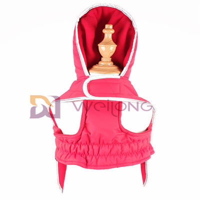 Sudadera con capucha reflexiva del animal doméstico de la abertura del velcro de la chaqueta del perro de la sudadera con capucha del remiendo de Taslan que acolcha