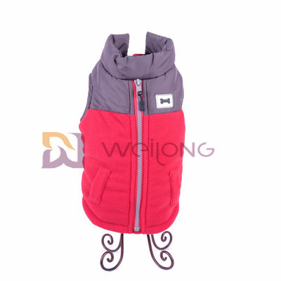Falsa chaqueta del perro de la cremallera del paño grueso y suave de la prenda impermeable de la tortuga del cuello de la chaqueta a prueba de viento polar del animal doméstico