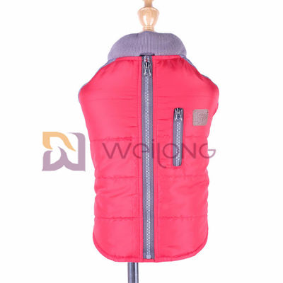 Falsa chaqueta del animal doméstico de la abertura del velcro del bolsillo con cremallera para el otoño/el invierno del perro