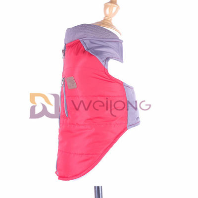 Falsa chaqueta del animal doméstico de la abertura del velcro del bolsillo con cremallera para el otoño/el invierno del perro