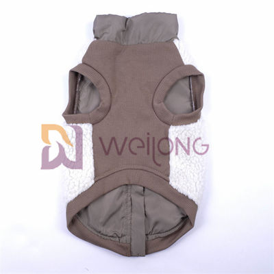 Chaqueta de plata 2*2 RIB Low Body Dog Jackets del animal doméstico del paño grueso y suave del Berber de la cremallera de la buena elasticidad para el invierno