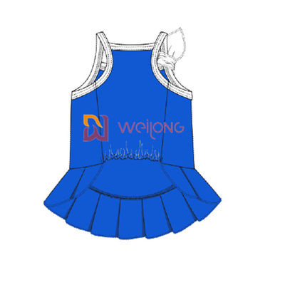 Hembra respirable modificada para requisitos particulares del vestido del perro de Anchor Pet Dress del marinero del jersey Cvc