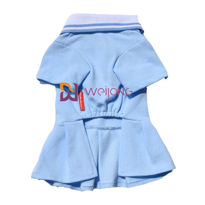 Vestido hecho punto de Rib Collar Embroidered Customized Pet para la primavera/el verano