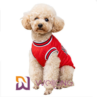 Jerséis adaptables de la ropa del animal doméstico de Nba de la camiseta de Mesh Pet del número de la impresión