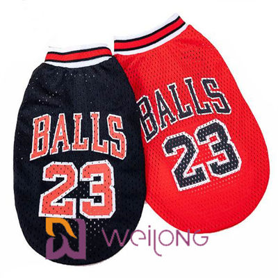 Jerséis adaptables de la ropa del animal doméstico de Nba de la camiseta de Mesh Pet del número de la impresión