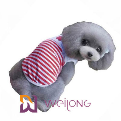 Camiseta modificada para requisitos particulares de Anchor Stripe Pet del marinero de la impresión de Digitaces para el algodón 100% del perrito