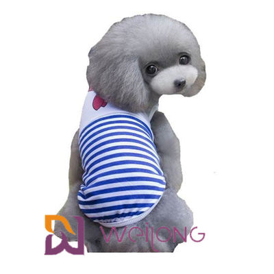 Camiseta modificada para requisitos particulares de Anchor Stripe Pet del marinero de la impresión de Digitaces para el algodón 100% del perrito
