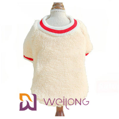 La camiseta de Rib Knit Short Sleeve Pet guarda la camiseta suave caliente de Sherpa para el perro
