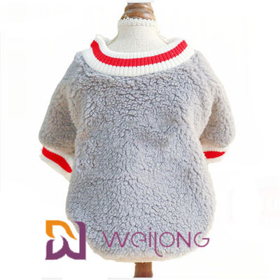 La camiseta de Rib Knit Short Sleeve Pet guarda la camiseta suave caliente de Sherpa para el perro