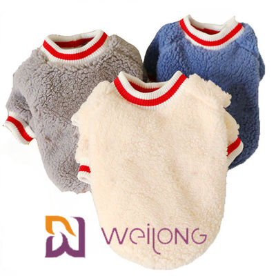 La camiseta de Rib Knit Short Sleeve Pet guarda la camiseta suave caliente de Sherpa para el perro