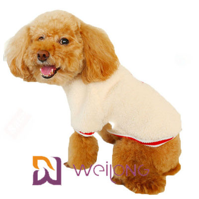 La camiseta de Rib Knit Short Sleeve Pet guarda la camiseta suave caliente de Sherpa para el perro