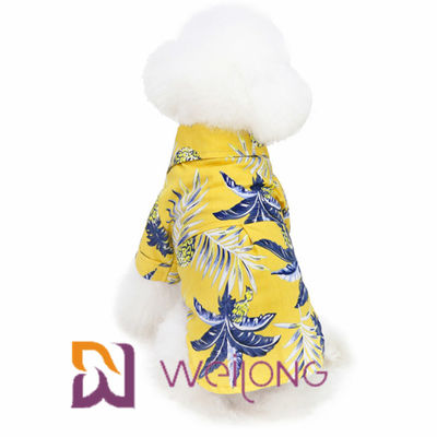 Camisetas cortas del perro del popelín de algodón de la manga para cómodo respirable de los perros