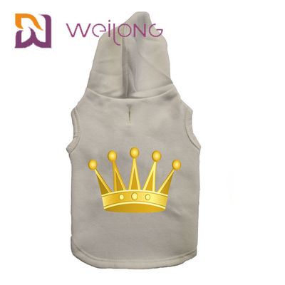 Sudadera con capucha adaptable del perro del algodón de los modelos CVC con la impresión de goma