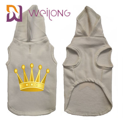Sudadera con capucha adaptable del perro del algodón de los modelos CVC con la impresión de goma