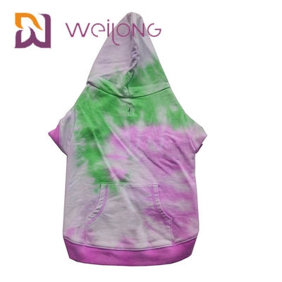 Algodón Terry Tie francés - sudaderas con capucha del perro de la casa de la sudadera con capucha del animal doméstico del tinte