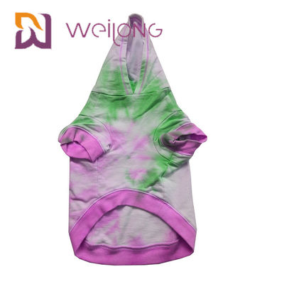 Algodón Terry Tie francés - sudaderas con capucha del perro de la casa de la sudadera con capucha del animal doméstico del tinte