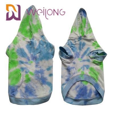 Algodón Terry Tie francés - sudaderas con capucha del perro de la casa de la sudadera con capucha del animal doméstico del tinte