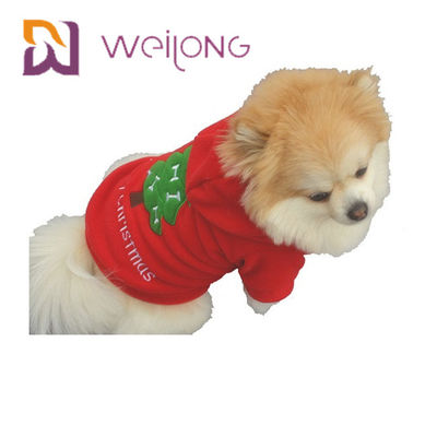 Borde la SUDADERA CON CAPUCHA polar del animal doméstico del paño grueso y suave para la sudadera con capucha del paño grueso y suave del perro de la Navidad