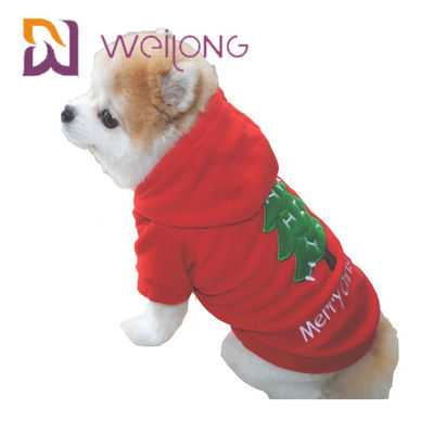 Borde la SUDADERA CON CAPUCHA polar del animal doméstico del paño grueso y suave para la sudadera con capucha del paño grueso y suave del perro de la Navidad