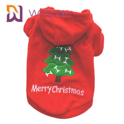 Borde la SUDADERA CON CAPUCHA polar del animal doméstico del paño grueso y suave para la sudadera con capucha del paño grueso y suave del perro de la Navidad