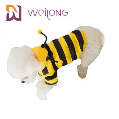 Ropa divertida de la sudadera con capucha del perro del traje de la abeja de la tira de la ropa del animal doméstico de Florea de los Apis