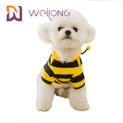 Ropa divertida de la sudadera con capucha del perro del traje de la abeja de la tira de la ropa del animal doméstico de Florea de los Apis