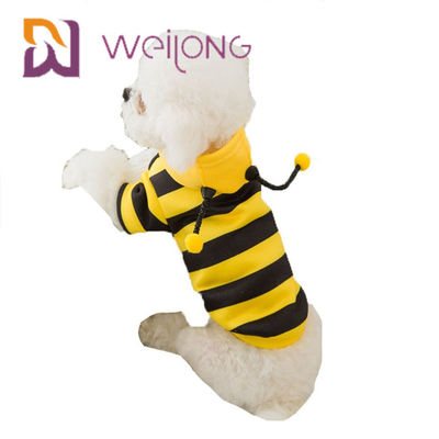 Ropa divertida de la sudadera con capucha del perro del traje de la abeja de la tira de la ropa del animal doméstico de Florea de los Apis