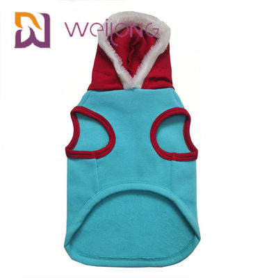 CVC la Navidad Cat Dog Hoodie Sweater With Santa Claus de la ropa de la sudadera con capucha del animal doméstico del invierno del paño grueso y suave