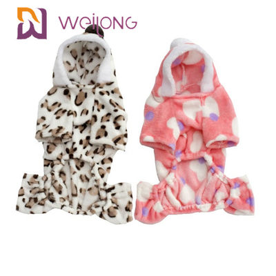 Pijama el 100% polivinílico adaptable del animal doméstico de la impresión para los pijamas de la franela del perro del otoño/del invierno