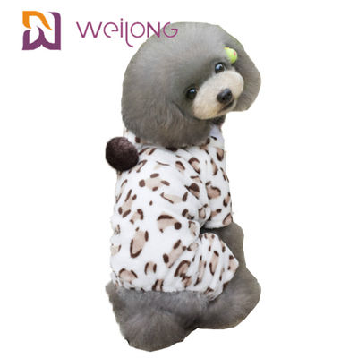 Pijama el 100% polivinílico adaptable del animal doméstico de la impresión para los pijamas de la franela del perro del otoño/del invierno