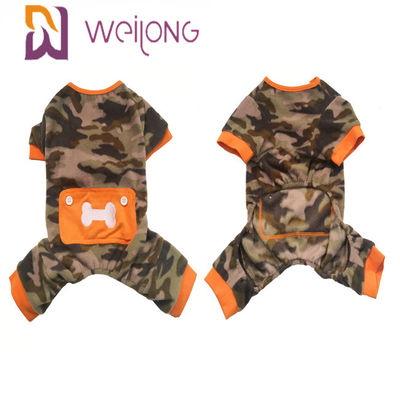 Paño grueso y suave polivinílico Onesie del perro del cráneo del camuflaje del pijama del animal doméstico del invierno del paño grueso y suave
