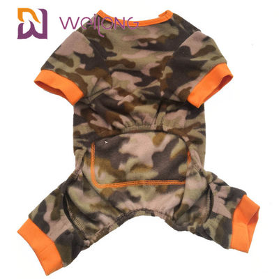Paño grueso y suave polivinílico Onesie del perro del cráneo del camuflaje del pijama del animal doméstico del invierno del paño grueso y suave