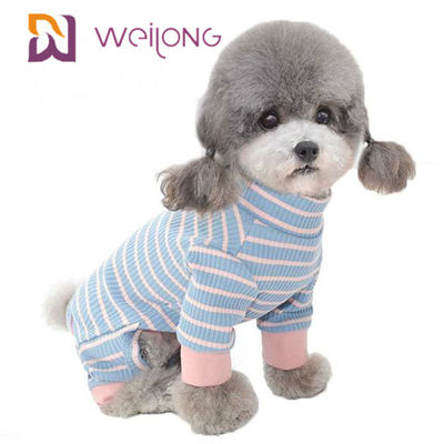 Los pijamas blancos y negros rayados del perro de la tela escocesa del verano modificados para requisitos particulares cuentan un cuento teñido
