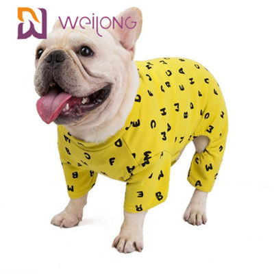 Paño grueso y suave Onesie del perro del pijama BSCI del animal doméstico de la camiseta del otoño/del invierno del arreglo para requisitos particulares
