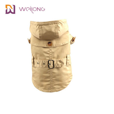 Trenca de apertura del perro de la tela cruzada de algodón de Cat Wind Pet Coat Snaps de la primavera