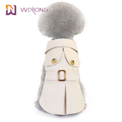 Cazadora de apertura del animal doméstico de la lona de Cat Winter Wear Plaid Cotton del polvo del botón para los perros