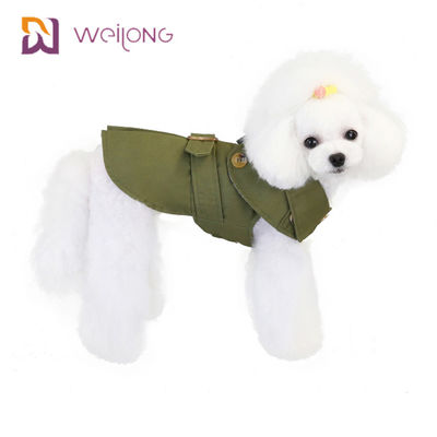 Cazadora de apertura del animal doméstico de la lona de Cat Winter Wear Plaid Cotton del polvo del botón para los perros