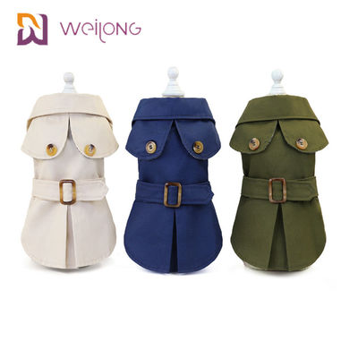 Cazadora de apertura del animal doméstico de la lona de Cat Winter Wear Plaid Cotton del polvo del botón para los perros
