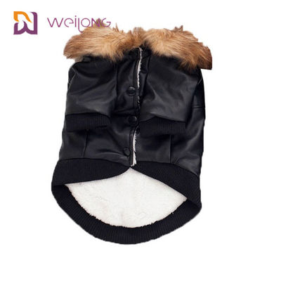 Ropa modificada para requisitos particulares del invierno del perro de la capa del animal doméstico de Leatheret de la piel de imitación
