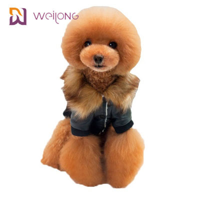 Ropa modificada para requisitos particulares del invierno del perro de la capa del animal doméstico de Leatheret de la piel de imitación